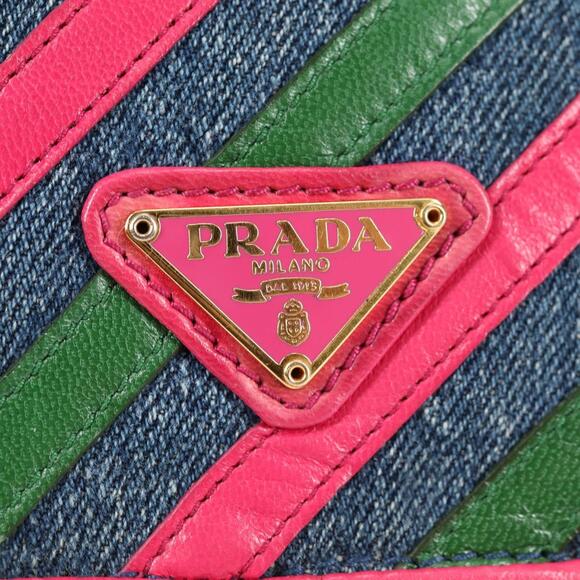 PRADA Shoulder Bag Denim Blue - Picture 3 of 9